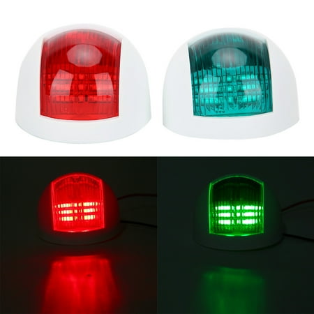 Pair Of Rounded Waterproof Sidelight Signal Lamp Red Green LED Navigation Warning Light 12V 
Pair Of Rounded Waterproof Sidelight Signal Lamp Red Green LED Navigation Warning Light 12V