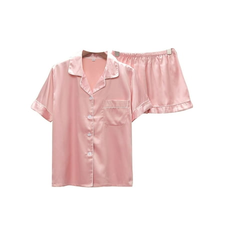 Bomotoo Women Nightwear Button Down Lounge Set Short Sleeve Sleepwear Baggy 2 Piece Outfits Summer Pajamas Sets Rose Pink XL
Bomotoo Women Nightwear Button Down Lounge Set Short Sleeve Sleepwear Baggy 2 Piece Outfits Summer Pajamas Sets Rose Pink XL