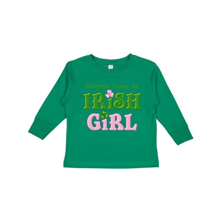 Inktastic Loves an Irish Girl Gift Toddler Toddler Girl Long Sleeve T-Shirt