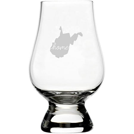 West Virginia Home States Etched 6.5oz Glencairn Whisky Glass