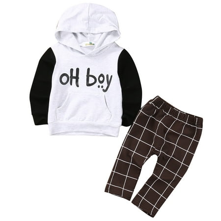 Bagilaanoe Toddler Baby Boy Long Pants Set Letter Print Long Sleeve Hooded Pullover Tops + Plaid Sweatpants 6M 12M 18M 24M 3T 4T Kids Casual Sweatsuits
Bagilaanoe Toddler Baby Boy Long Pants Set Letter Print Long Sleeve Hooded Pullover Tops + Plaid Sweatpants 6M 12M 18M 24M 3T 4T Kids Casual Sweatsuits