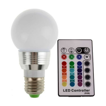 Wireless Rgb Led Bulb Light Pp Silver Case 3W E27 Multi-Color Ir Wireless Remote Control
Wireless Rgb Led Bulb Light Pp Silver Case 3W E27 Multi-Color Ir Wireless Remote Control