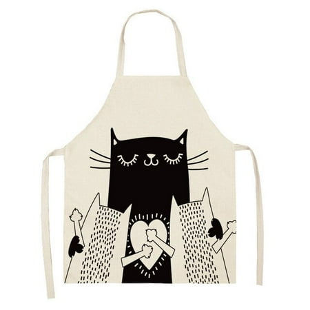 Black Cartoon Cat Print Women Kitchen Apron Cooking Tools Sleeveless Anti-stain Aprons for Women Men Kitchen Accessories
Black Cartoon Cat Print Women Kitchen Apron Cooking Tools Sleeveless Anti-stain Aprons for Women Men Kitchen Accessories