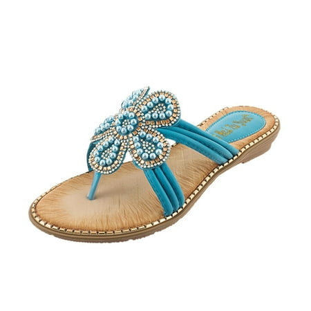 Womens Sandals Sandals Wedge Shoes Pearl Women S Fashion Sole Toe Rhinestone Round Soft Fowers Women S Sandals Women S Sandals Pu Blue 40
Womens Sandals Sandals Wedge Shoes Pearl Women S Fashion Sole Toe Rhinestone Round Soft Fowers Women S Sandals Women S Sandals Pu Blue 40