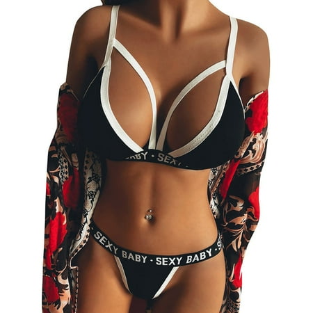 KDDYLITQ Women s Lingerie Sets Babydoll Letter Print 2 Piece Strappy Push Up Sexy Bra and Panty Set Black XL
KDDYLITQ Women s Lingerie Sets Babydoll Letter Print 2 Piece Strappy Push Up Sexy Bra and Panty Set Black XL