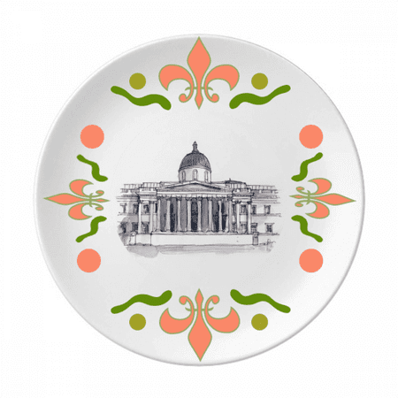 National Gallery in London Flower Ceramics Plate Tableware Dinner Dish