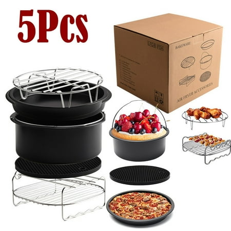 Dengmore Air Frying Pan Accessories 5pcs Fryer Baking Basket Pizza Plate Grill Pot Mat for Kitchen
Dengmore Air Frying Pan Accessories 5pcs Fryer Baking Basket Pizza Plate Grill Pot Mat for Kitchen