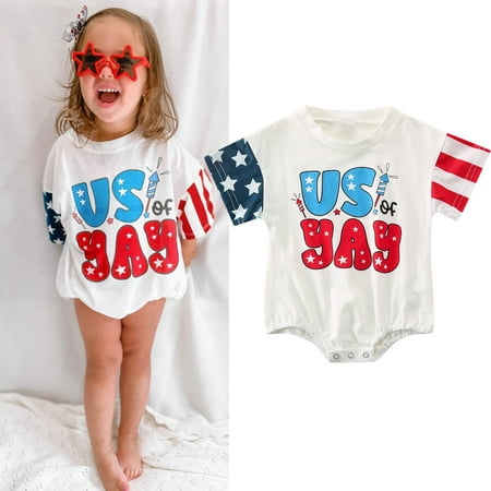Baby Girls Bodysuits Short Sleeve Independence Day 4th Of July Romper Jumpsuits
Baby Girls Bodysuits Short Sleeve Independence Day 4th Of July Romper Jumpsuits