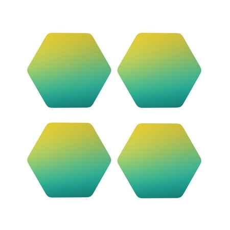 Honeii Teal To Yellow Gradient Print Leather Coaster Set of 4 Ideal for Safeguarding Your Furniture from Drinks Spills and Effortless Cleanup-Hexagon
Honeii Teal To Yellow Gradient Print Leather Coaster Set of 4 Ideal for Safeguarding Your Furniture from Drinks Spills and Effortless Cleanup-Hexagon