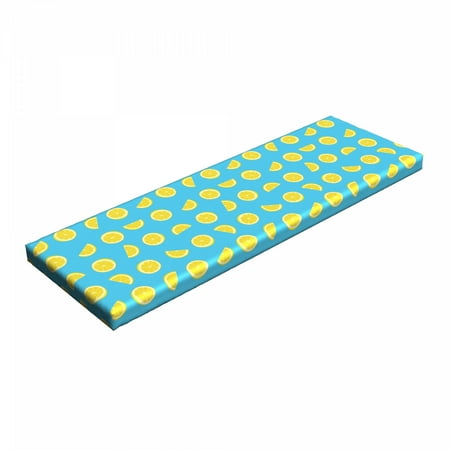 Yellow and Blue Bench Pad Fresh Lemon Slices Fruit Happy Summer Sun Exotic Vacation Holiday Joy HR Foam Cushion with Decorative Fabric Cover 45 x 15 x 2 Sky Blue Yellow by Ambesonne
Yellow and Blue Bench Pad Fresh Lemon Slices Fruit Happy Summer Sun Exotic Vacation Holiday Joy HR Foam Cushion with Decorative Fabric Cover 45 x 15 x 2 Sky Blue Yellow by Ambesonne