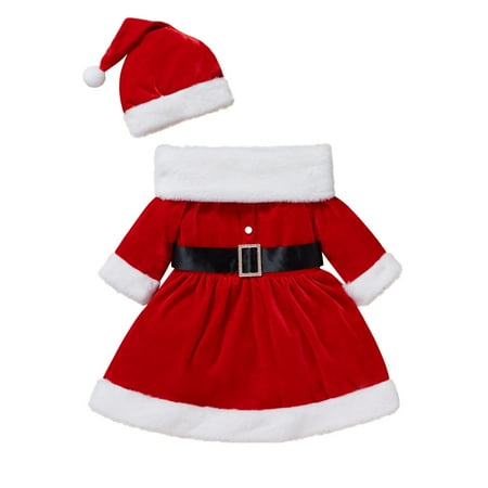 EnJoCho Cute Clothes for Baby Toddler Baby Kids Girls Long Sleeve Santa Dress Christmas Xmas Party Princess Dress+Hat+Neckerchief Baby Kids Party Comfort Clothing Trendy Set
EnJoCho Cute Clothes for Baby Toddler Baby Kids Girls Long Sleeve Santa Dress Christmas Xmas Party Princess Dress+Hat+Neckerchief Baby Kids Party Comfort Clothing Trendy Set