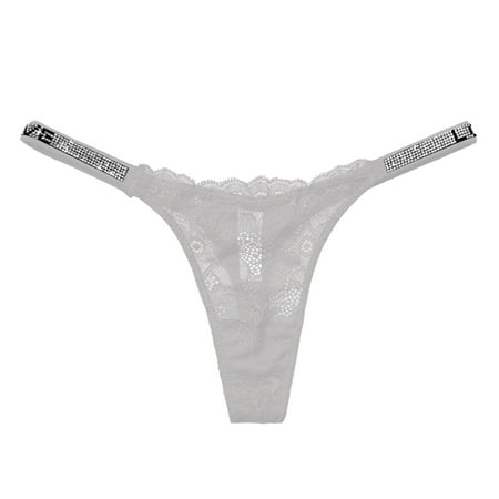 ZRBYWB Women s Panties Women s Shiny Rhinestone Lace Thin Strap Ultra Thin Hot Panties Underwear For Women
ZRBYWB Women s Panties Women s Shiny Rhinestone Lace Thin Strap Ultra Thin Hot Panties Underwear For Women