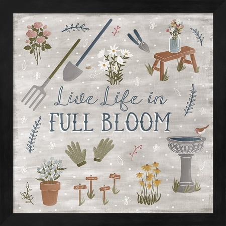 Blooming Garden I by Laura Marshall, Framed Wall Art, 13.25W x 13.25H