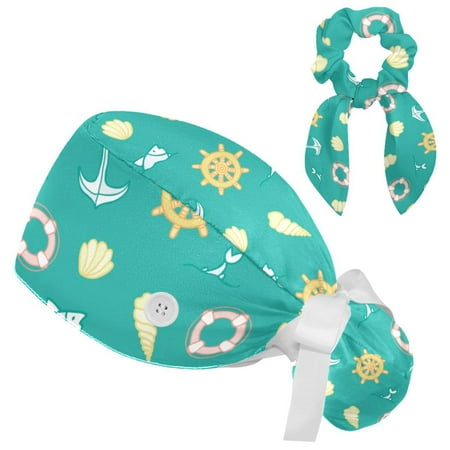 Working Cap with Buttons and Sweatband Scrub Hat Bouffant Caps with Scrunchie Anchor Tie Back Hats
Working Cap with Buttons and Sweatband Scrub Hat Bouffant Caps with Scrunchie Anchor Tie Back Hats