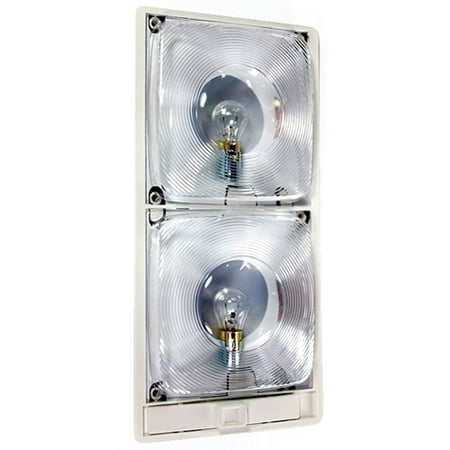Arcon 11825 Double Incandescent Economy Light With Switch - Clear Lens