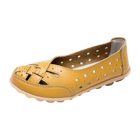 Omagie Women Loafers Leather Shoes Slip-On Breathable Hollow Out Flat Shoes Moccasins Ladies Soft Driving Walking Comfort Boat Shoes Yellow 37
Omagie Women Loafers Leather Shoes Slip-On Breathable Hollow Out Flat Shoes Moccasins Ladies Soft Driving Walking Comfort Boat Shoes Yellow 37