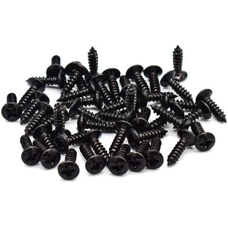 100 Pcs Guitar & Pickguard Screws for Strat & Tele Black