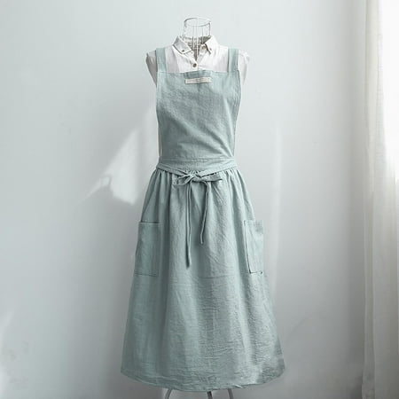 Women Bib Apron Cotton Linen Sleeveless Pinafore Dress Home Cooking Florist Cute
Women Bib Apron Cotton Linen Sleeveless Pinafore Dress Home Cooking Florist Cute