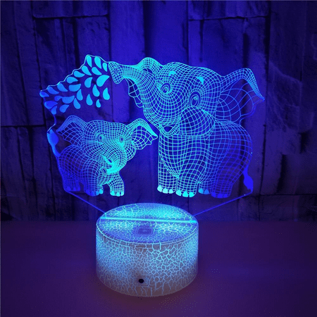 JUSTUP Elephant 3D Night Light for Kids 3D Lamp with 16 Colors Changing Remote Control Touch --- Crack Seat
JUSTUP Elephant 3D Night Light for Kids 3D Lamp with 16 Colors Changing Remote Control Touch --- Crack Seat