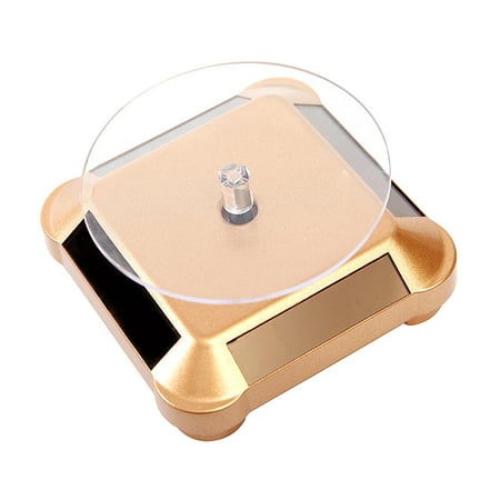BESTONZON Solar Energy Electric Rotating Display Stand Tray Jewelry Accessories Prop Stand Phone Display Stand No Battery Included(Golden)
BESTONZON Solar Energy Electric Rotating Display Stand Tray Jewelry Accessories Prop Stand Phone Display Stand No Battery Included(Golden)