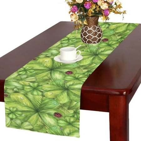 MYPOP Watercolor Irish Shamrock Long Table Runner 16x72 incheses Hand Painting Clover Rectangle Table Runner Cotton Linen Cloth Placemat for Office Kitchen Dining Wedding Party Home Decor
MYPOP Watercolor Irish Shamrock Long Table Runner 16x72 incheses Hand Painting Clover Rectangle Table Runner Cotton Linen Cloth Placemat for Office Kitchen Dining Wedding Party Home Decor