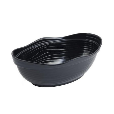 18 x 11 x 6 in. Euro Round 11 quart Bowl Black