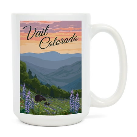 15 fl oz Ceramic Mug Vail Colorado Bear and Spring Flowers Dishwasher & Microwave Safe
15 fl oz Ceramic Mug Vail Colorado Bear and Spring Flowers Dishwasher & Microwave Safe