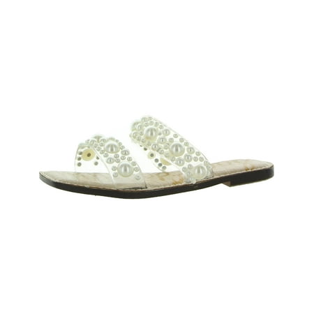 Sam Edelman Womens Eleana Embellished Square Toe Slide Sandals