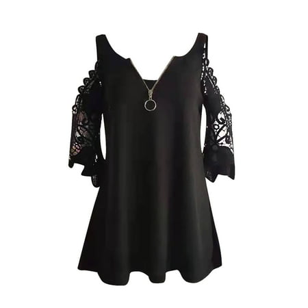 Simplmasygenix Women Tops Summer Clearance Women Casual Lace Half SleeveV-Neck Zipper Hollow Out T-Shirt Blouse Tops
Simplmasygenix Women Tops Summer Clearance Women Casual Lace Half SleeveV-Neck Zipper Hollow Out T-Shirt Blouse Tops