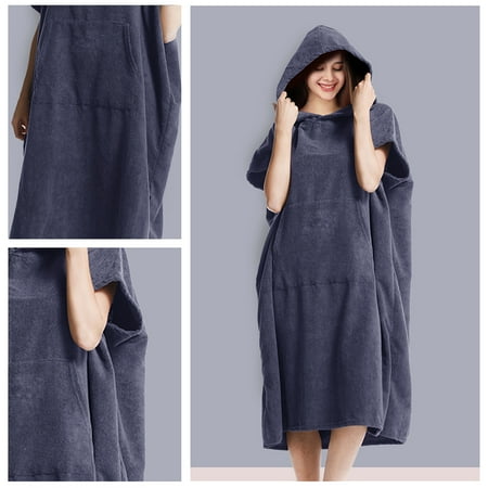 Retrok Changing Robe Microfiber Short Sleeve Surf Poncho with Hood Quick Dry Bath Robe with Large Pocket Men Women Oversized Towelling Robe for Beach Surfing Swimming
Retrok Changing Robe Microfiber Short Sleeve Surf Poncho with Hood Quick Dry Bath Robe with Large Pocket Men Women Oversized Towelling Robe for Beach Surfing Swimming