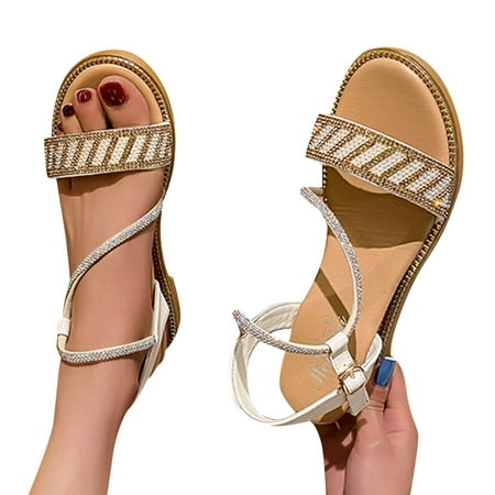 Cathalem Rhinestone Open Beach Fashion Knot Slippers Wedges Roman Womens Toe Shoes Sandals Women s Women s Summer Sandals Size 6 Beige 7.5 
Cathalem Rhinestone Open Beach Fashion Knot Slippers Wedges Roman Womens Toe Shoes Sandals Women s Women s Summer Sandals Size 6 Beige 7.5