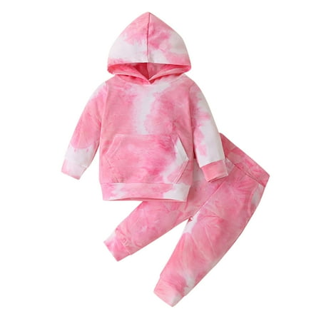 XINSHIDE Toddler Infant Baby Set Girls Boys Long Sleeve Tie Dye Hooded Sweatshirt Tracksuit Tops Pants 2Pcs Outfits Clothes Set
XINSHIDE Toddler Infant Baby Set Girls Boys Long Sleeve Tie Dye Hooded Sweatshirt Tracksuit Tops Pants 2Pcs Outfits Clothes Set