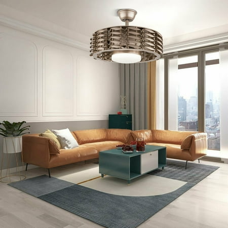 DENEST 22 Modern Gold LED Ceiling Fan Light Bladeless Dimmable with Remote Control
DENEST 22 Modern Gold LED Ceiling Fan Light Bladeless Dimmable with Remote Control