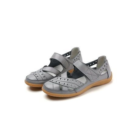 Ritualay Women Flat Sandals Mary Jane Sandals Leather Sandals Closed toe Non-Slip Casual Comfort Ankle Strap Sandals Gray 8
Ritualay Women Flat Sandals Mary Jane Sandals Leather Sandals Closed toe Non-Slip Casual Comfort Ankle Strap Sandals Gray 8