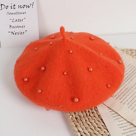 One opening Toddler Girl Wool Beret Hat Classic French Style Winter Warm Beaded Pearl Beanie Cap
One opening Toddler Girl Wool Beret Hat Classic French Style Winter Warm Beaded Pearl Beanie Cap
