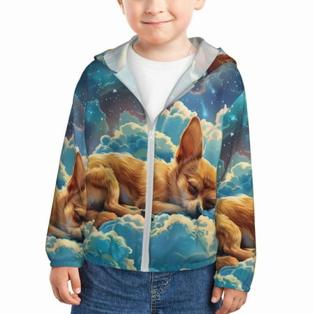 Goofa Artistic Starry Sky Cloud Dog Printed Kids Zip-Up Hoodie Girls Boys UPF50+ Sun Protection Jacket Hooded Cooling Shirt-4 Years
Goofa Artistic Starry Sky Cloud Dog Printed Kids Zip-Up Hoodie Girls Boys UPF50+ Sun Protection Jacket Hooded Cooling Shirt-4 Years
