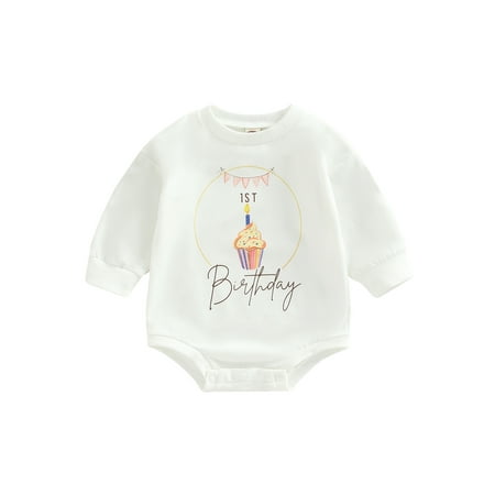 Sunisery Baby Girl Boy Crewneck Sweatshirt Romper Oversized Long Sleeve Cake/Animal Print Bodysuit Cute Fall Winter Clothes
Sunisery Baby Girl Boy Crewneck Sweatshirt Romper Oversized Long Sleeve Cake/Animal Print Bodysuit Cute Fall Winter Clothes