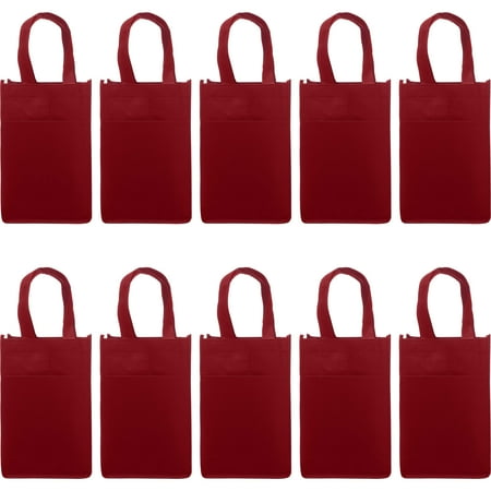 Two Bottle Wine Bags Set of 10 Bulk Pack - Gift Bag Wine Carrier Bottle Holder Non- Woven Reusable - Burgundy
Two Bottle Wine Bags Set of 10 Bulk Pack - Gift Bag Wine Carrier Bottle Holder Non- Woven Reusable - Burgundy