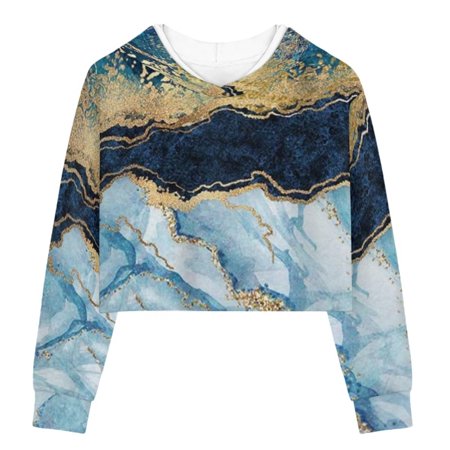 TOADDMOS Blue Marble Print Stylish Girls Crop Tops 9-10 Long Sleeve Hoodies for Girl Aesthetic Kids Hooded Sweatshirts
TOADDMOS Blue Marble Print Stylish Girls Crop Tops 9-10 Long Sleeve Hoodies for Girl Aesthetic Kids Hooded Sweatshirts