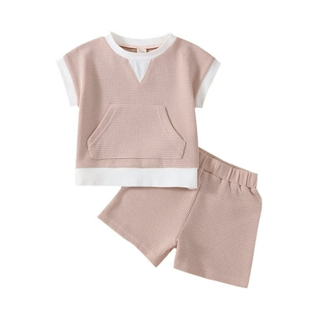 Bagilaanoe 2pcs Toddler Baby Boy Shorts Set Sleeveless Waffle Textured Contrast Color Tops and Elastic Short Pants 6M 12M 18M 24M 3T 4T Casual Outfits
Bagilaanoe 2pcs Toddler Baby Boy Shorts Set Sleeveless Waffle Textured Contrast Color Tops and Elastic Short Pants 6M 12M 18M 24M 3T 4T Casual Outfits