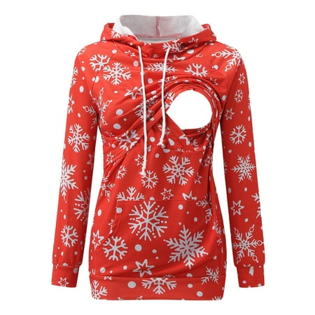 Cptfadh Christmas Womens Maternity Long Sleeve Nursing Tops Breastfeeding Hoodie Sweatshirt With Pockets
Cptfadh Christmas Womens Maternity Long Sleeve Nursing Tops Breastfeeding Hoodie Sweatshirt With Pockets
