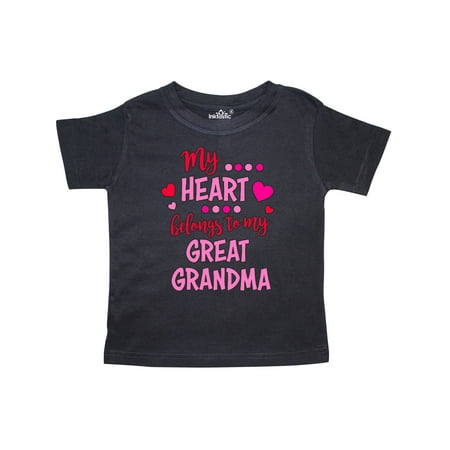 Inktastic My Heart Belongs to my Great Grandma Gift Toddler Boy or Toddler Girl T-Shirt
Inktastic My Heart Belongs to my Great Grandma Gift Toddler Boy or Toddler Girl T-Shirt