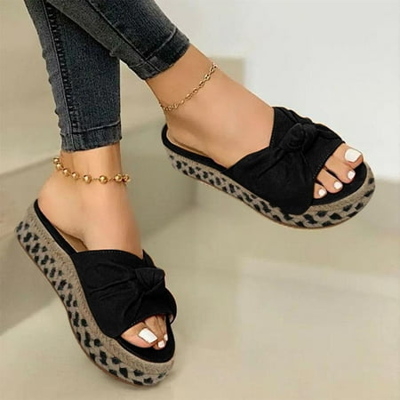 uikmnh Slippers for Women Women s Bowknot Large Size Platform Wedge Sandals And Slippers Black 9
uikmnh Slippers for Women Women s Bowknot Large Size Platform Wedge Sandals And Slippers Black 9