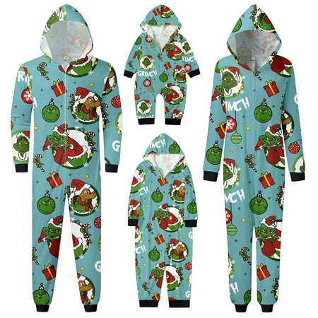 TKing Fashion Family Matching Christmas Pajamas Set Reindeer Grinch Elf Onesies Hood Sleepwear for Adults Kids Baby 9 Months
TKing Fashion Family Matching Christmas Pajamas Set Reindeer Grinch Elf Onesies Hood Sleepwear for Adults Kids Baby 9 Months