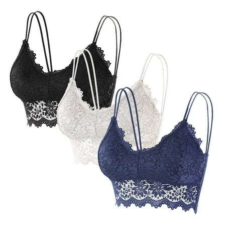 DENGDENG Women Comfort Bra V-Neck See Through Bralette Sexy Lace 3 Pack Stretch Bra for Women Girls
DENGDENG Women Comfort Bra V-Neck See Through Bralette Sexy Lace 3 Pack Stretch Bra for Women Girls