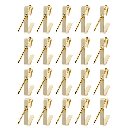20 Sets Picture Hooks Picture Hanging Hooks Iron Picture Hangers with Nail