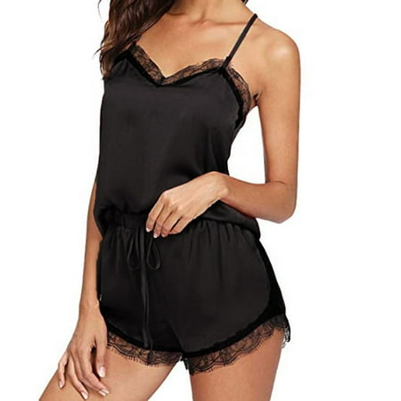 sebulube Women Sleepwear Sleeveless Strap Nightwear Lace Trim Satin Cami Top Pajama Sets
sebulube Women Sleepwear Sleeveless Strap Nightwear Lace Trim Satin Cami Top Pajama Sets