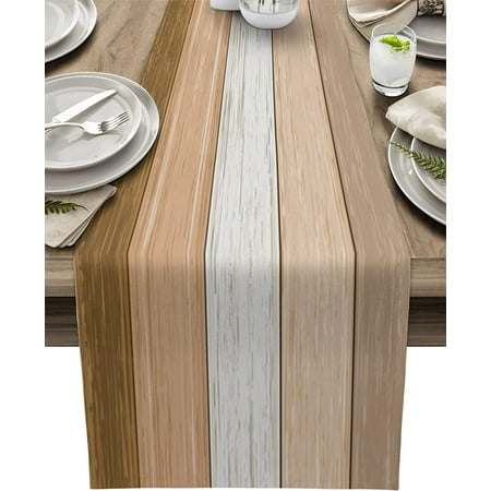 Summer Fall Table Runner Brown Beach Cotton Linen Tablecloth Holiday Farmhouse Table Decorations for Home Kitchen Dining Room Indoor Outdoor 13X90 Inches Long Retro Rustic Barn Wood Texture
Summer Fall Table Runner Brown Beach Cotton Linen Tablecloth Holiday Farmhouse Table Decorations for Home Kitchen Dining Room Indoor Outdoor 13X90 Inches Long Retro Rustic Barn Wood Texture
