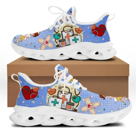 Women Sneakers White Nursing Shoes Cute Cartoon Nurse Doctor Medical Print Light Lace-up Footwear Outdoor Sports Running Shoes
Women Sneakers White Nursing Shoes Cute Cartoon Nurse Doctor Medical Print Light Lace-up Footwear Outdoor Sports Running Shoes
