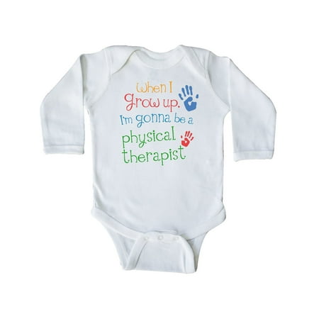 Inktastic Physical Therapist Future Gift Baby Boy or Baby Girl Long Sleeve Bodysuit